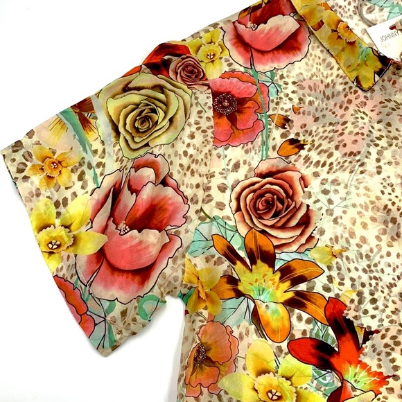 Johnny Was Silk Hera Calia Tunic Size Small - Picture 7 of 14